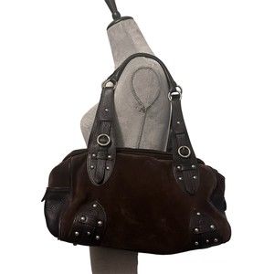Furla Vintage Made in Italy Suede & Leather Handbag